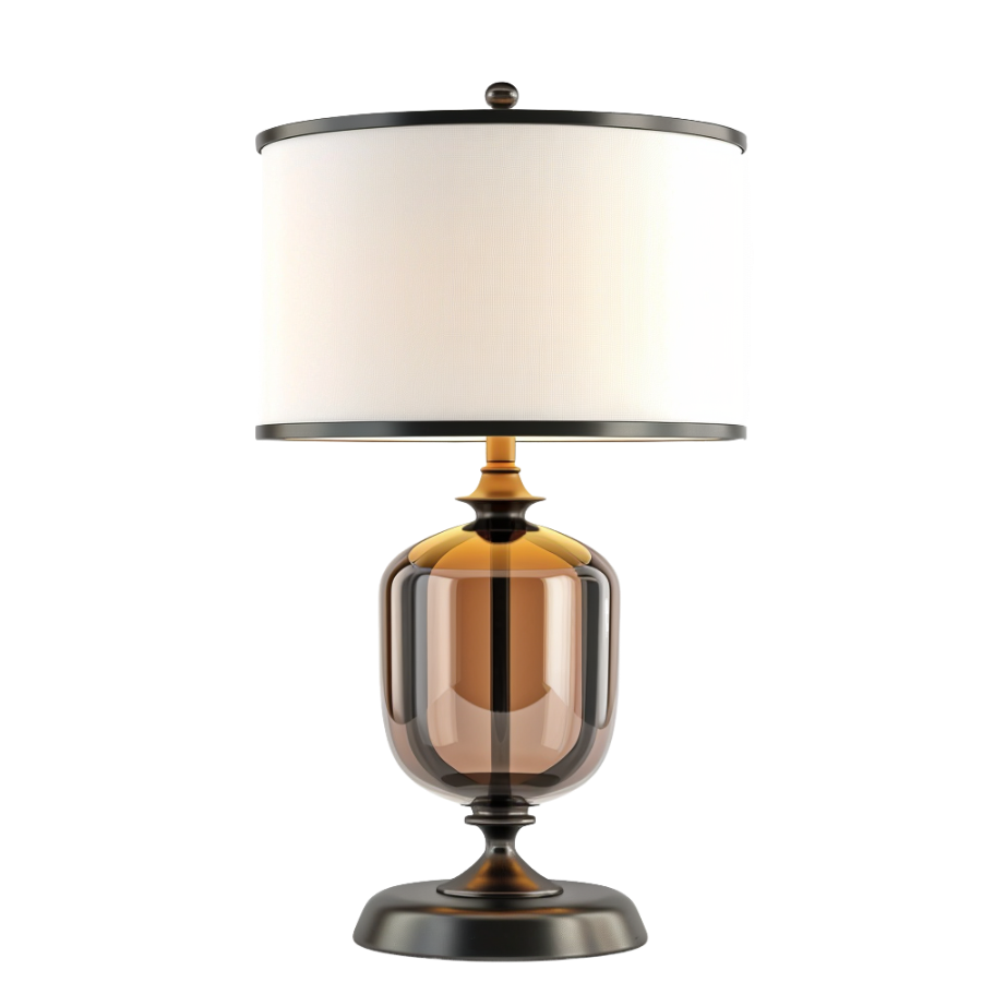 Round geometric vintage desk lamp