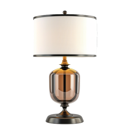 Round geometric vintage desk lamp